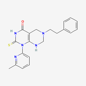 1-(6-methylpyridin-2-yl)-6-(2-phenylethyl)-2-sulfanyl-5,6,7,8-tetrahydropyrimido[4,5-d]pyrimidin-4(1H)-one