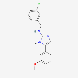 molecular formula C18H18ClN3O B11564931 N-(3-chlorobenzyl)-5-(3-methoxyphenyl)-1-methyl-1H-imidazol-2-amine 