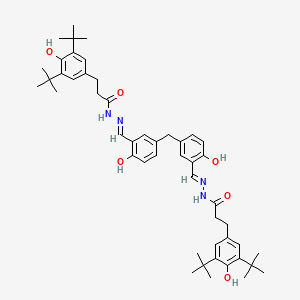 N',N''-{methanediylbis[(6-hydroxybenzene-3,1-diyl)(E)methylylidene]}bis[3-(3,5-di-tert-butyl-4-hydroxyphenyl)propanehydrazide]