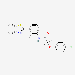 N-[3-(1,3-benzothiazol-2-yl)-2-methylphenyl]-2-(4-chlorophenoxy)-2-methylpropanamide