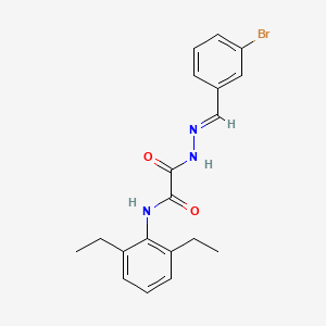 molecular formula C19H20BrN3O2 B11564994 2-[(2E)-2-(3-bromobenzylidene)hydrazinyl]-N-(2,6-diethylphenyl)-2-oxoacetamide 