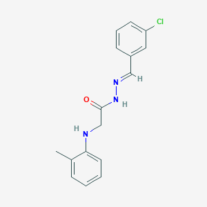 molecular formula C16H16ClN3O B11564998 N'-[(E)-(3-Chlorophenyl)methylidene]-2-[(2-methylphenyl)amino]acetohydrazide 