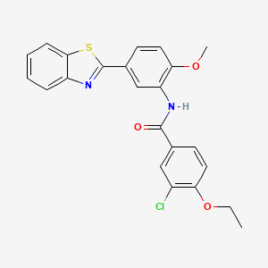 N-[5-(1,3-benzothiazol-2-yl)-2-methoxyphenyl]-3-chloro-4-ethoxybenzamide