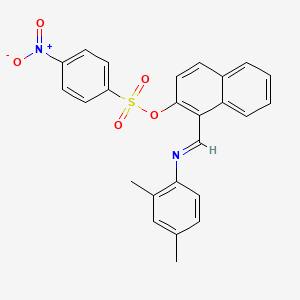 1-{(E)-[(2,4-dimethylphenyl)imino]methyl}naphthalen-2-yl 4-nitrobenzenesulfonate