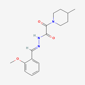 N'-[(E)-(2-methoxyphenyl)methylidene]-2-(4-methylpiperidin-1-yl)-2-oxoacetohydrazide