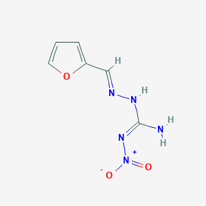 molecular formula C6H7N5O3 B11565040 Furan-2-carbaldehyde, (N'-nitroamidino)hydrazone 