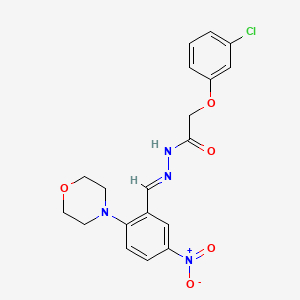 2-(3-chlorophenoxy)-N'-{(E)-[2-(morpholin-4-yl)-5-nitrophenyl]methylidene}acetohydrazide