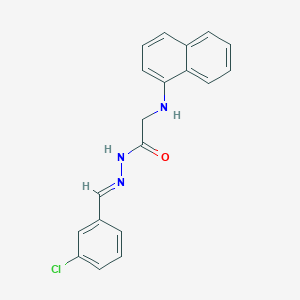 molecular formula C19H16ClN3O B11565124 N'-[(E)-(3-Chlorophenyl)methylidene]-2-[(naphthalen-1-YL)amino]acetohydrazide 