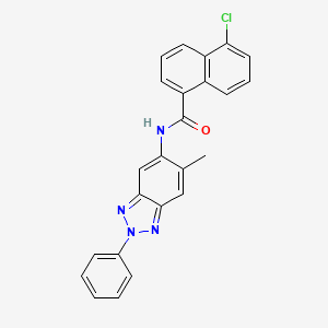 5-chloro-N-(6-methyl-2-phenyl-2H-benzotriazol-5-yl)naphthalene-1-carboxamide