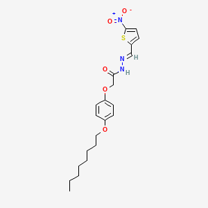 N'-[(E)-(5-nitrothiophen-2-yl)methylidene]-2-[4-(octyloxy)phenoxy]acetohydrazide