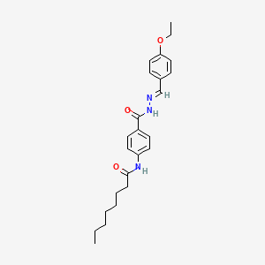 N-(4-{[(2E)-2-(4-ethoxybenzylidene)hydrazinyl]carbonyl}phenyl)octanamide