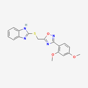 2-({[3-(2,4-dimethoxyphenyl)-1,2,4-oxadiazol-5-yl]methyl}sulfanyl)-1H-benzimidazole