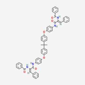 N-[(1E)-3-oxo-1-phenyl-3-({4-[4-(2-{4-[4-({(2Z)-3-phenyl-2-[(phenylcarbonyl)amino]prop-2-enoyl}amino)phenoxy]phenyl}propan-2-yl)phenoxy]phenyl}amino)prop-1-en-2-yl]benzamide