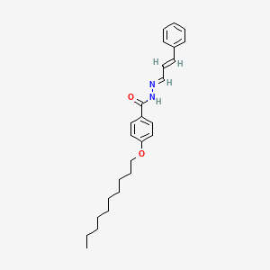 molecular formula C26H34N2O2 B11565217 4-(decyloxy)-N'-[(1E,2E)-3-phenylprop-2-en-1-ylidene]benzohydrazide 