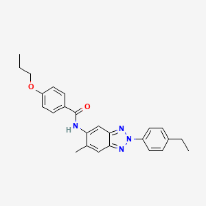 N-[2-(4-ethylphenyl)-6-methyl-2H-benzotriazol-5-yl]-4-propoxybenzamide