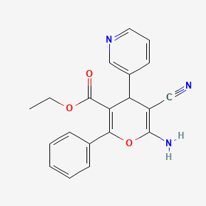 ethyl 6-amino-5-cyano-2-phenyl-4-(pyridin-3-yl)-4H-pyran-3-carboxylate