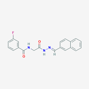 3-Fluoro-N-({N'-[(E)-(naphthalen-2-YL)methylidene]hydrazinecarbonyl}methyl)benzamide