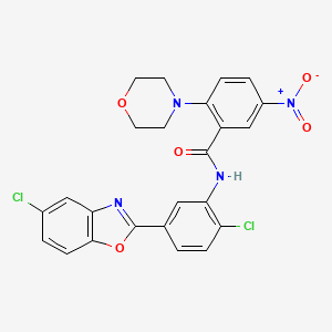 N-[2-chloro-5-(5-chloro-1,3-benzoxazol-2-yl)phenyl]-2-(morpholin-4-yl)-5-nitrobenzamide