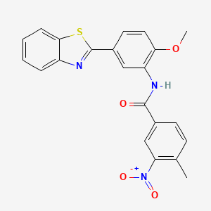 N-[5-(1,3-benzothiazol-2-yl)-2-methoxyphenyl]-4-methyl-3-nitrobenzamide