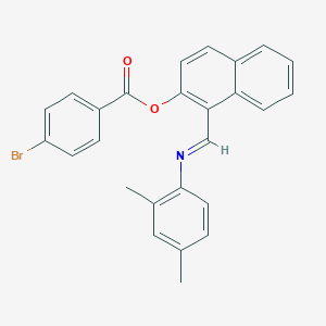 [1-[(2,4-dimethylphenyl)iminomethyl]naphthalen-2-yl] 4-bromobenzoate