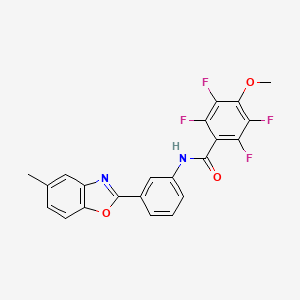 2,3,5,6-tetrafluoro-4-methoxy-N-[3-(5-methyl-1,3-benzoxazol-2-yl)phenyl]benzamide