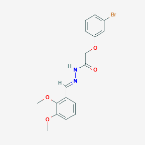 molecular formula C17H17BrN2O4 B11565292 2-(3-bromophenoxy)-N'-[(E)-(2,3-dimethoxyphenyl)methylidene]acetohydrazide 