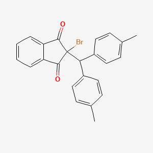 molecular formula C24H19BrO2 B11565307 2-[bis(4-methylphenyl)methyl]-2-bromo-1H-indene-1,3(2H)-dione 