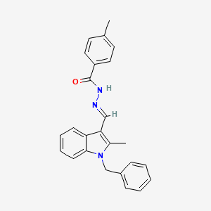 N'-[(E)-(1-benzyl-2-methyl-1H-indol-3-yl)methylidene]-4-methylbenzohydrazide