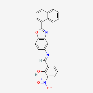 2-[(E)-{[2-(naphthalen-1-yl)-1,3-benzoxazol-5-yl]imino}methyl]-6-nitrophenol