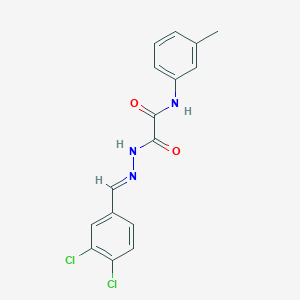 2-[(2E)-2-(3,4-dichlorobenzylidene)hydrazinyl]-N-(3-methylphenyl)-2-oxoacetamide