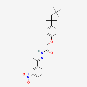 N'-[(1E)-1-(3-nitrophenyl)ethylidene]-2-[4-(2,4,4-trimethylpentan-2-yl)phenoxy]acetohydrazide