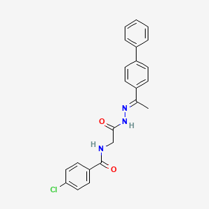 N-({N'-[(1E)-1-{[1,1'-Biphenyl]-4-YL}ethylidene]hydrazinecarbonyl}methyl)-4-chlorobenzamide