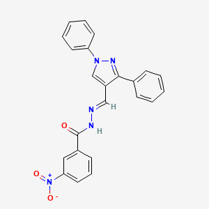 N'-[(E)-(1,3-diphenyl-1H-pyrazol-4-yl)methylidene]-3-nitrobenzohydrazide