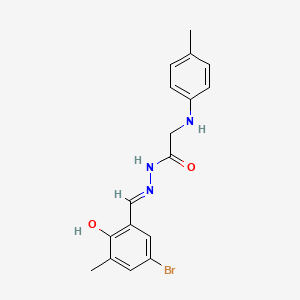 N'-[(E)-(5-Bromo-2-hydroxy-3-methylphenyl)methylidene]-2-[(4-methylphenyl)amino]acetohydrazide