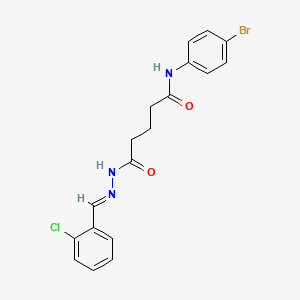 N-(4-bromophenyl)-5-[(2E)-2-(2-chlorobenzylidene)hydrazinyl]-5-oxopentanamide