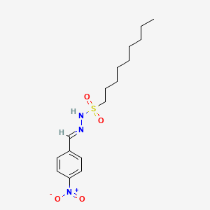 molecular formula C16H25N3O4S B11565423 N'-[(E)-(4-nitrophenyl)methylidene]nonane-1-sulfonohydrazide 