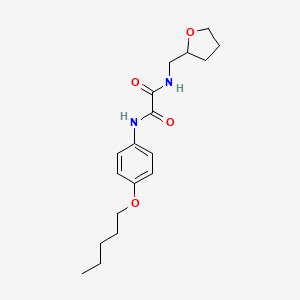 molecular formula C18H26N2O4 B11565440 N-[4-(pentyloxy)phenyl]-N'-(tetrahydrofuran-2-ylmethyl)ethanediamide 