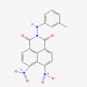 molecular formula C19H12N4O6 B11565484 6,7-dinitro-2-(3-toluidino)-1H-benzo[de]isoquinoline-1,3(2H)-dione 