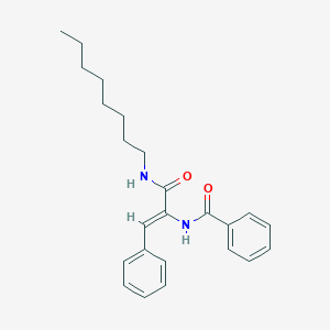 molecular formula C24H30N2O2 B11565491 N-[(1Z)-3-(octylamino)-3-oxo-1-phenylprop-1-en-2-yl]benzamide 