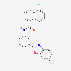 5-chloro-N-[3-(6-methyl-1,3-benzoxazol-2-yl)phenyl]naphthalene-1-carboxamide