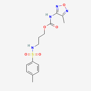 3-{[(4-Methylphenyl)sulfonyl]amino}propyl (4-methyl-1,2,5-oxadiazol-3-yl)carbamate