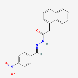 molecular formula C19H15N3O3 B11565561 2-(naphthalen-1-yl)-N'-[(E)-(4-nitrophenyl)methylidene]acetohydrazide 