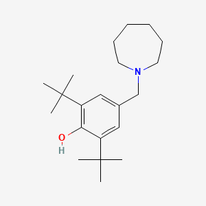 molecular formula C21H35NO B11565587 4-(Azepan-1-ylmethyl)-2,6-di-tert-butylphenol 