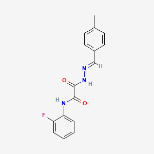 N-(2-fluorophenyl)-2-[(2E)-2-(4-methylbenzylidene)hydrazinyl]-2-oxoacetamide