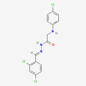 2-[(4-Chlorophenyl)amino]-N'-[(E)-(2,4-dichlorophenyl)methylidene]acetohydrazide