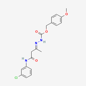 4-methoxybenzyl (2E)-2-{4-[(3-chlorophenyl)amino]-4-oxobutan-2-ylidene}hydrazinecarboxylate