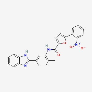 N-[5-(1H-benzimidazol-2-yl)-2-methylphenyl]-5-(2-nitrophenyl)furan-2-carboxamide