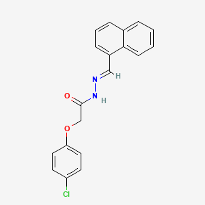 molecular formula C19H15ClN2O2 B11565634 2-(4-chlorophenoxy)-N'-[(E)-naphthalen-1-ylmethylidene]acetohydrazide 