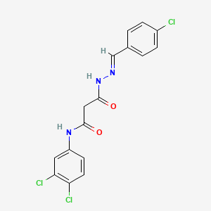 3-[(2E)-2-(4-chlorobenzylidene)hydrazinyl]-N-(3,4-dichlorophenyl)-3-oxopropanamide