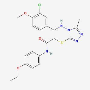 6-(3-chloro-4-methoxyphenyl)-N-(4-ethoxyphenyl)-3-methyl-6,7-dihydro-5H-[1,2,4]triazolo[3,4-b][1,3,4]thiadiazine-7-carboxamide